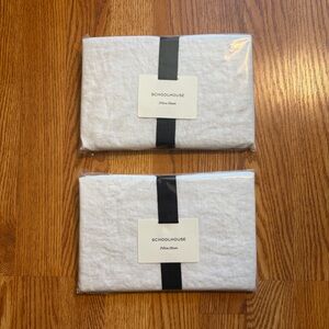NEW Schoolhouse Linen Standard Pillow Shams (Lot of 2)